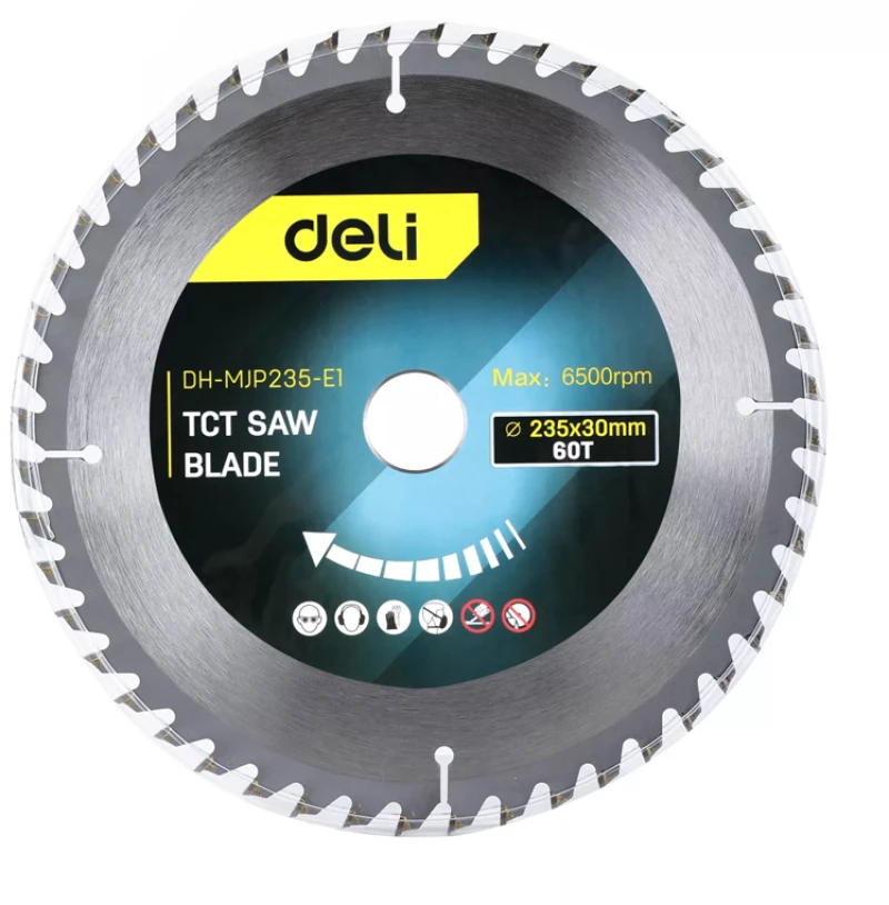 DELI δίσκος κοπής ξύλου DH-MJP235-E1  60 δόντια  235mm  6500rpm