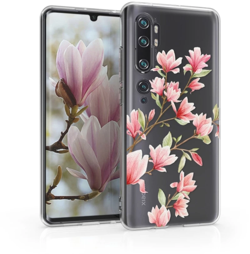 KW TPU Silicone Case Xiaomi Mi Note 10 - Magnolias Light Pink White (50954.02)