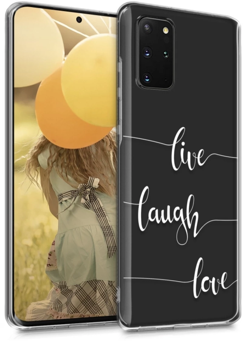 KW TPU Silicone Case Samsung Galaxy S20 Plus - Live, Laugh, Love White / Transparent (51218.05)