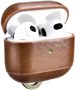 iCarer Leather Vintage natural leather case AirPods 3 - Brown (IAP057-BN)