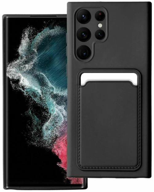 Forcell Card Back Cover Samsung Galaxy S22 Ultra - Black