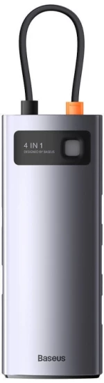 Baseus Multifunctional HUB Docking Station Metal Gleam Series 4 in 1 Type-C to USB 3.0 Gray