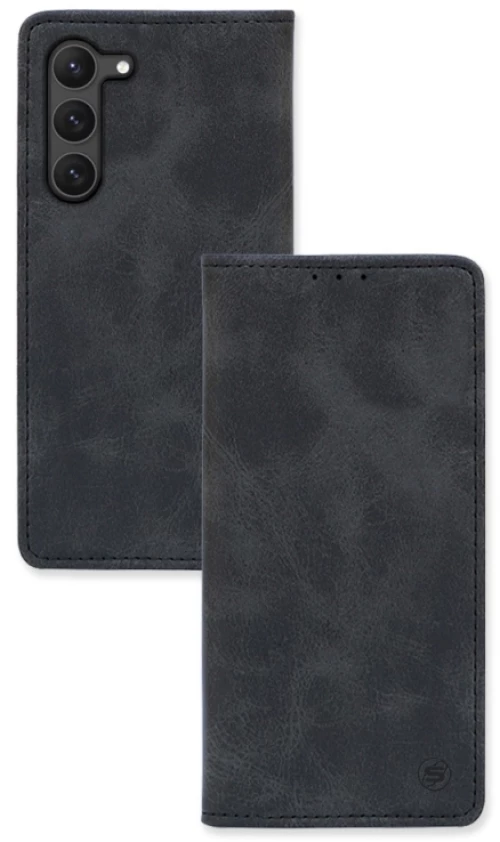 Sonique Vintage Magnet Book Samsung Galaxy S23 - Black