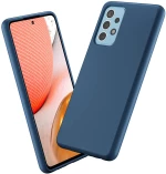 Samsung Galaxy A52 / A52s - Slim Liquid Silicone Gel Rubber Case Soft Touch Back Cover matte blue (oem)