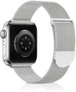 Apple Watch 45mm - Magnetic Loop Stainless Steel Band For Apple Watch Series 7 - Silver (oem)