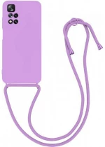 Xiaomi Poco M4 Pro 5G / Redmi Note 11T 5G / Note 11s 5G - Θήκη Σιλικόνης Crossbody Purple (oem)