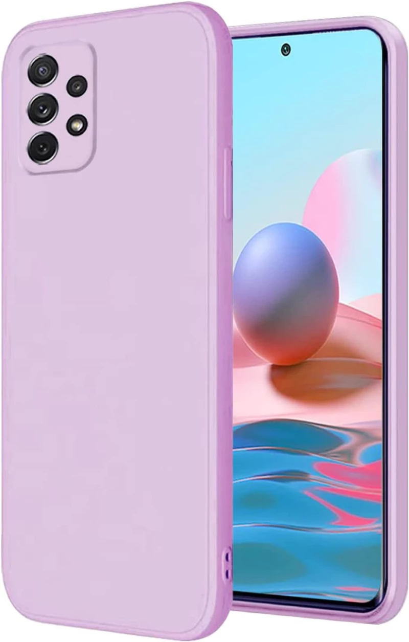 Samsung Galaxy A13 (4G) - Rubber Soft Touch Silicone Cover with Microfiber Interior Camera Protection Purple (oem)G-S34781