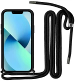 Θήκη Με Κορδόνι Crossbody Liquid Silicone Για Apple iPhone 11 Μαύρο (oem)