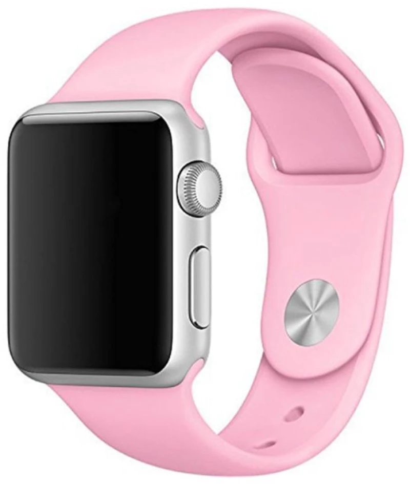 Ανταλλακτικό λουράκι Silicone Band for Apple Watch 42/44mm (Pink)