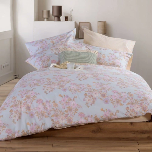 ΣΕΝΤΟΝΙΑ KING SIZE ΣΕΤ 4ΤΕΜ ΜΕ ΛΑΣΤΙΧΟ (EDNA AQUA) - NEF NEF EDNA AQUA / 100% ΒΑΜΒΑΚΙ