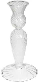 Κηροπήγιο Διάφανο Γυαλί 8.5x8.5x17cm