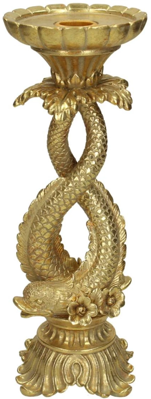 Κηροπήγιο Ψάρι Χρυσό Polyresin 10.5x10.5x27cm