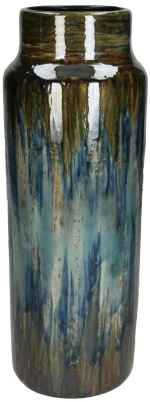 Βάζο Μπλε Κεραμικό 14.5x14.5x39cm