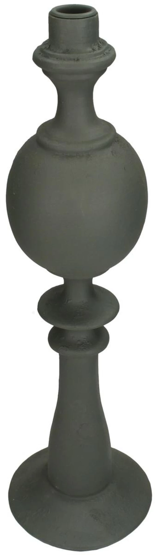 Κηροπήγιο Γκρι Polyresin 13x13x44cm