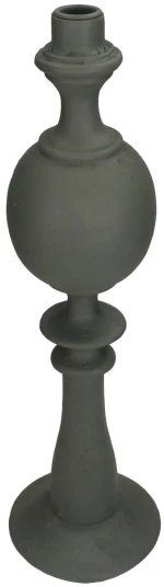 Κηροπήγιο Γκρι Polyresin 13x13x44cm