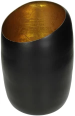 Κηροπήγιο Μαύρο Αλουμίνιο 17x17x27cm