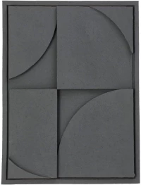 Διακοσμητικό Τοίχου Γκρι Polyresin 29.5x3.5x39.5cm