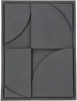 Διακοσμητικό Τοίχου Γκρι Polyresin 29.5x3.5x39.5cm