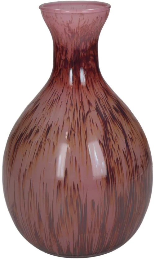 Βάζο Ροζ Γυαλί 16x16x25cm