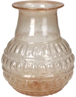 Βάζο Πορτοκαλί Γυαλί 10.5x10.5x13cm