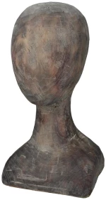 Διακοσμητικό Κεφάλι Καφέ Polyresin 22x22x40cm