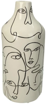 Βάζο Πρόσωπο Λευκό Δολομίτης 12.7x12.7x28.2cm