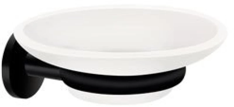 Σαπουνοθήκη Επίτοιχη Μαύρο Ματ Sanco Twist Black Matt M116-14302