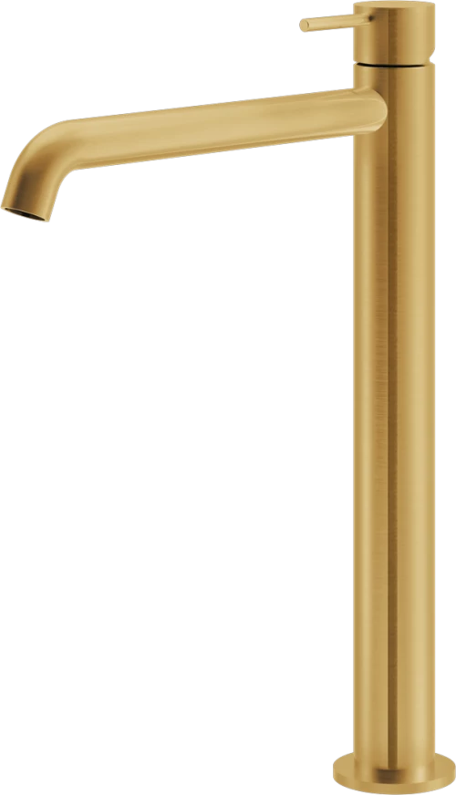 Μπαταρία Νιπτήρος Ψηλή με Βαλβίδα Clic Clac Inox 316 Gold Brushed PVD  La Torre Elle 316 35016-211
