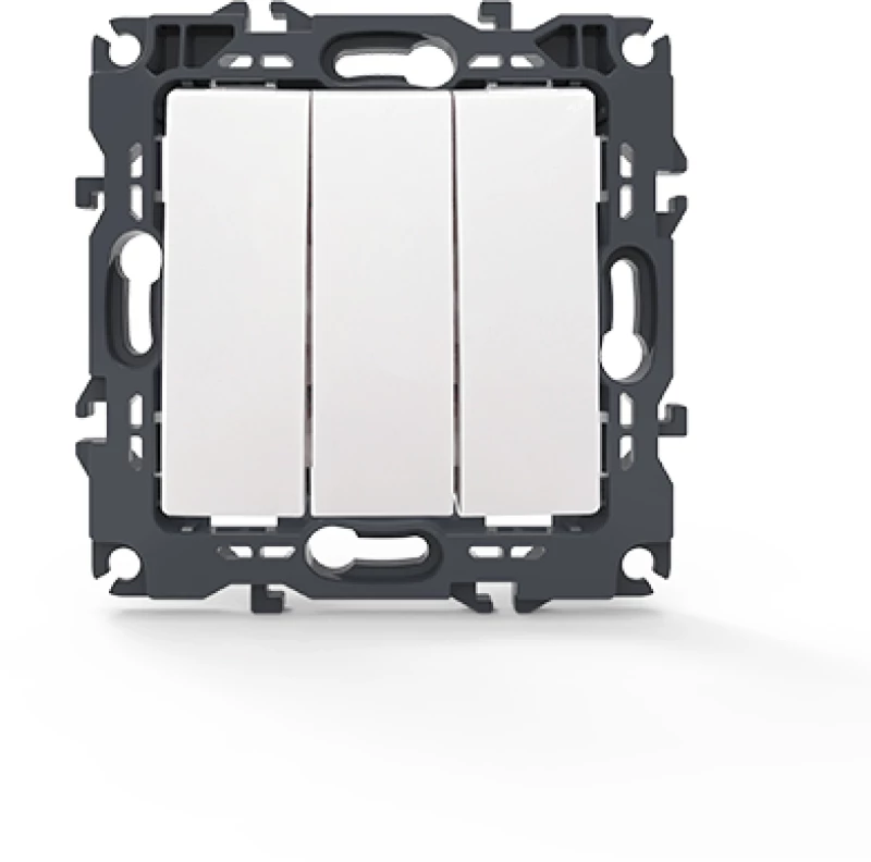 PRIME ΔΙΑΚΟΠΤΗΣ ΤΡΙΠΛΟΣ ΑΠΛΟΣ ΜΕ ΒΙΔΑ 1+1+1P 10AX 250VAC IP20 ΛΕΥΚΟΣ ACA 1000110501