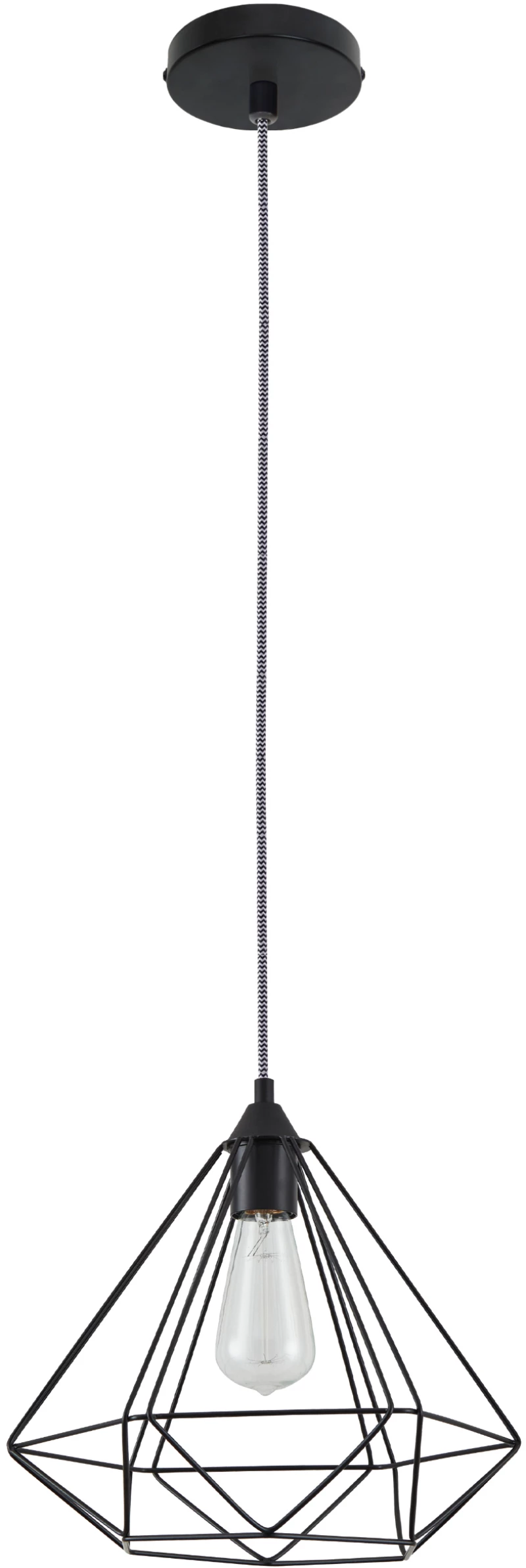 SE21-BL-33 MILA BLACK METAL GRID PENDANT Δ3 HOMELIGHTING 77-8227