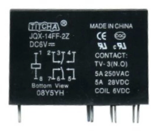 RELAY 6V DC 2Z 2U 5A JQX-14FF2 6V