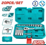 TOTAL ΕΠΑΓΓ. ΚΑΣΕΤΙΝΑ ΚΑΡΥΔΑΚΙΑ 1/4" 20ΤΕΜ SUPER SELECT (THT141201)