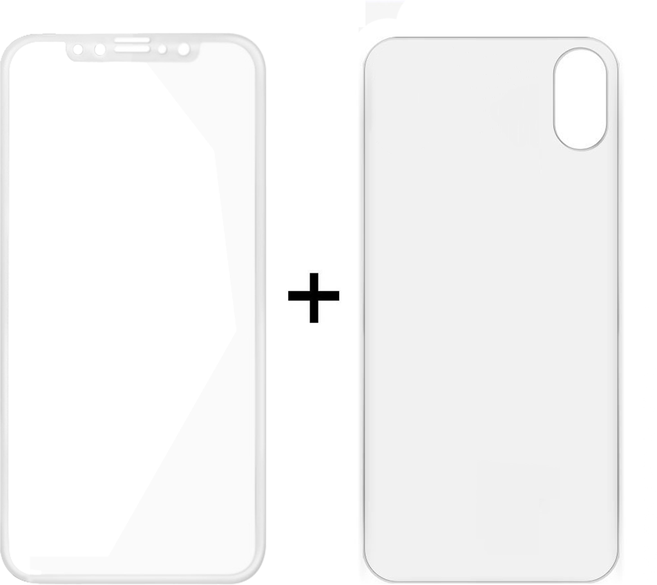Προστατευτικά γυαλιού Full 3D, Remax Caesar, Για οθόνη & πίσω, για iPhone X, 0,3mm, Λευκο - 52326