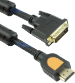Καλώδιο DeTech HDMI σε DVI, 5m, Φερριτή, HQ, Μαύρο - 18191
