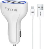 Φορτιστή αυτοκινήτου Earldom ES-CC13, 3xUSB, QC3.0, με καλώδιο Type-C, Λευκο - 40254