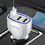 Φορτιστή αυτοκινήτου Earldom ES-CC13, 3xUSB, QC3.0, με καλώδιο Type-C, Λευκο - 40254