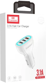 Φορτιστή αυτοκινήτου Earldom ES-CC13, 3xUSB, QC3.0, με καλώδιο Type-C, Λευκο - 40254