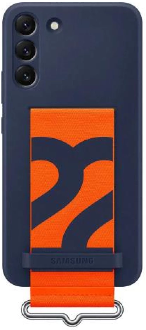 Θήκη Σιλικόνης με Strap Samsung EF-GS906TNEG G906B Galaxy S22 Plus 5G Σκούρο Μπλε 8806094025071