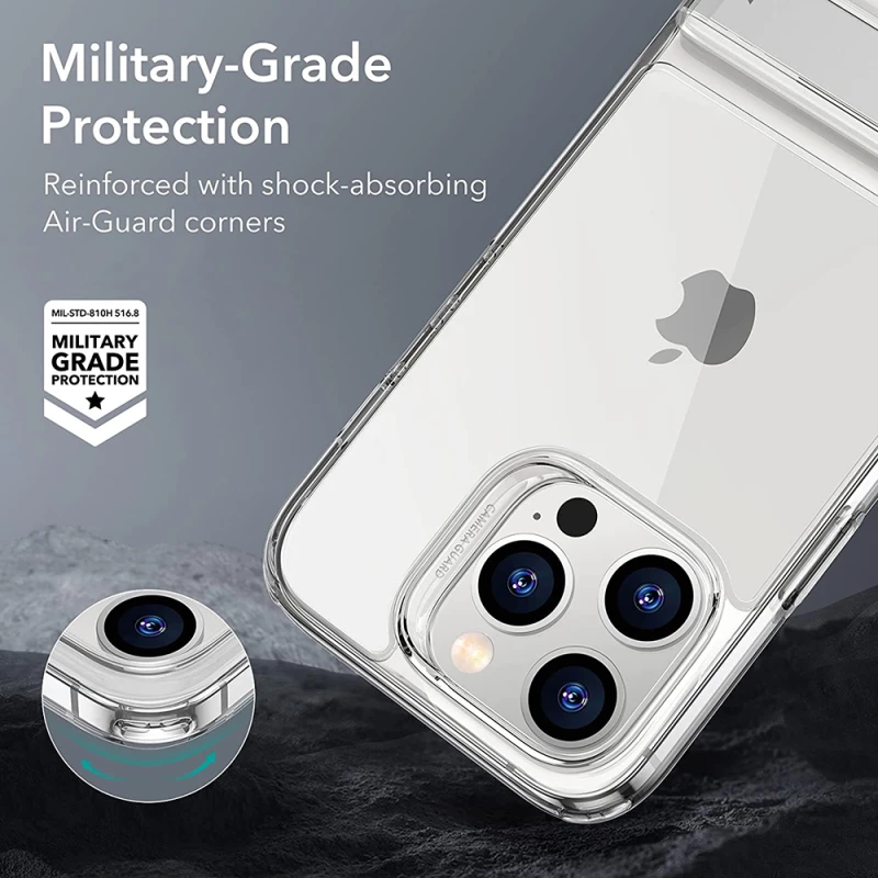 ESR Husa pentru iPhone 14 Pro Max - ESR Air Shield Boost Kickstand - Translucent Black 4894240161067