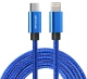 Ancus Καλώδιο Σύνδεσης και Φόρτισης Ancus Flow Plus E54 USB-C σε Lightning 2.0A με Braided Καλώδιο Μπλέ 1μ. 35133 5210029092381