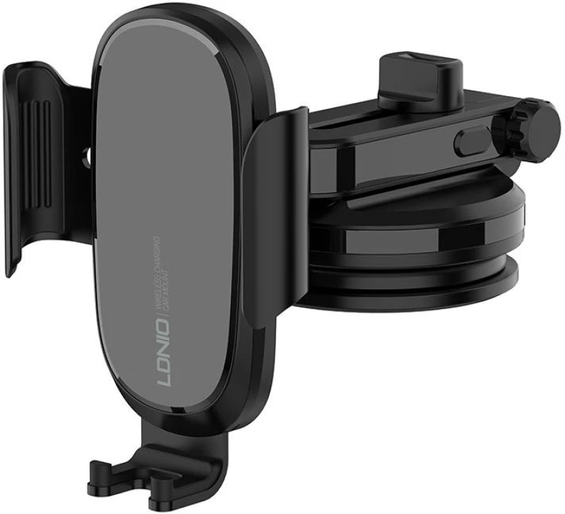 LDNIO LDNIO Gravity Car Mount ,MW21-1, with inductive charger 15W (Black) 043115