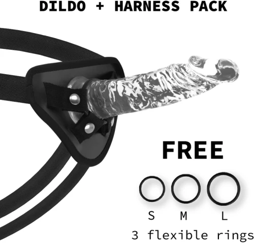 XRAY HARNESS + CLEAR COCK 19CM X 4CM
