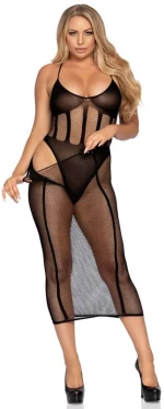 LEG AVENUE BODYSUIT AND SKIRT SET ONE SIZE