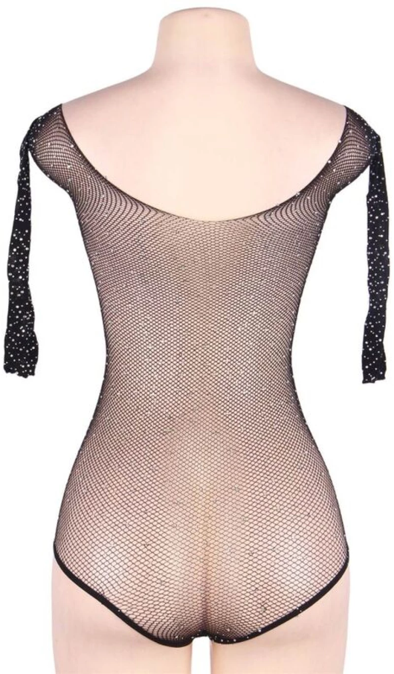 SUBBLIME LONG SLEEVE FISHNET TEDDY