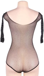 SUBBLIME LONG SLEEVE FISHNET TEDDY