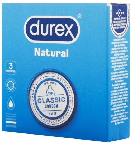 DUREX NATURAL CLASSIC 3 UNITS