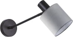 SE21-BL-22-SH2 ADEPT BLACK WALL LAMP GREY SHADE+ HOMELIGHTING 77-8320