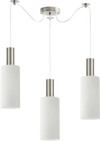 SE21-NM-4-NM3-GL3 ADEPT TUBE Nickel Matt Pendant White Glass+ HOMELIGHTING 77-8472