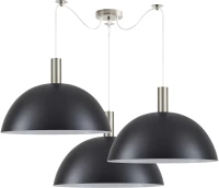 SE21-NM-4-NM3-MS50 ADEPT TUBE Nickel Matt Pendant Black Metal Shade+ HOMELIGHTING 77-8412