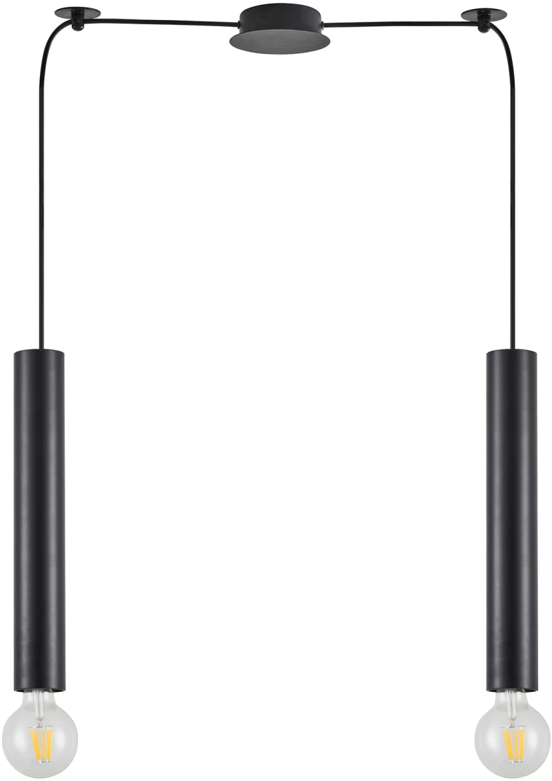 SE21-BL-5-BL2 ADEPT TUBE BLACK Black Pendant+ HOMELIGHTING 77-8671